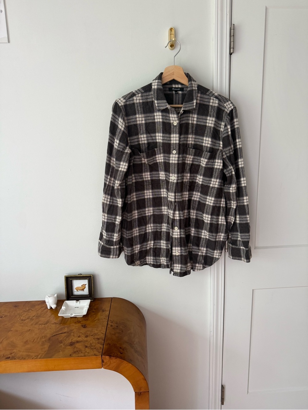 Softest Madewell oversized plaid button down
